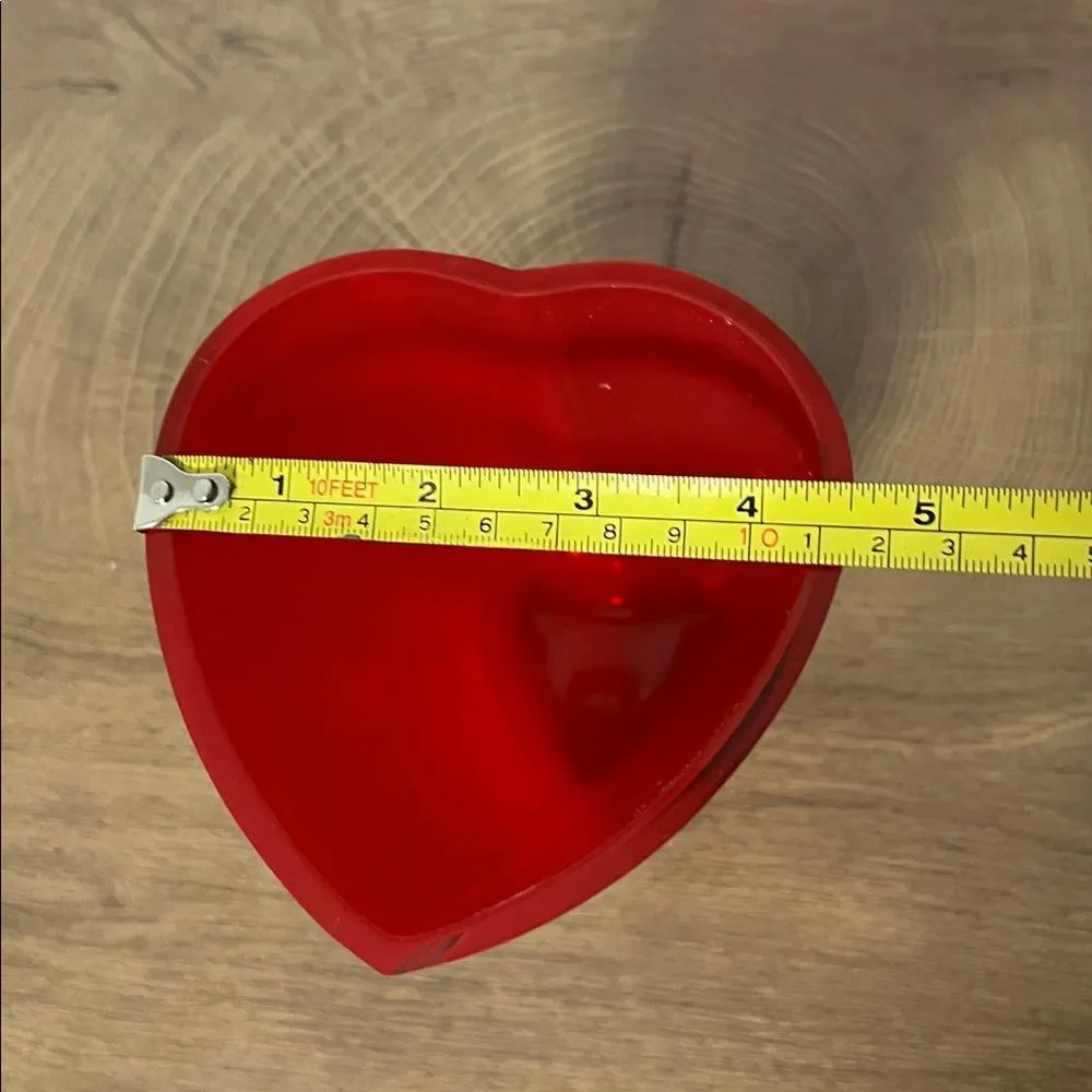 Red Heart Valentine Glass Vase